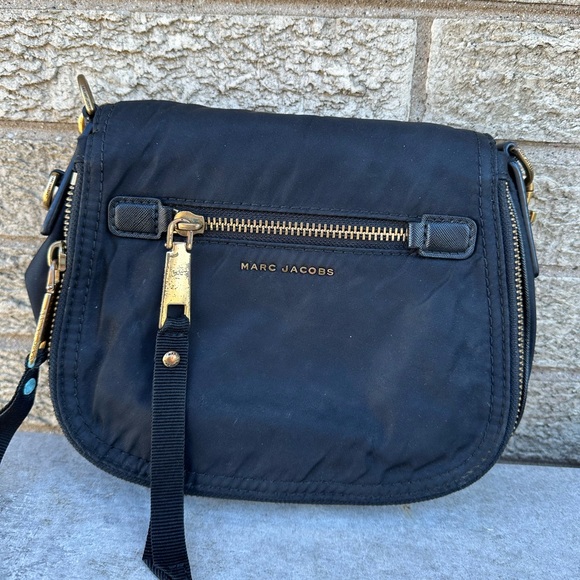 Marc Jacobs Black Nylon PVC Trim Fold Over Crossbody Bag - Picture 3 of 11